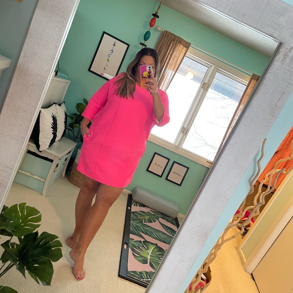 Hot pink dress